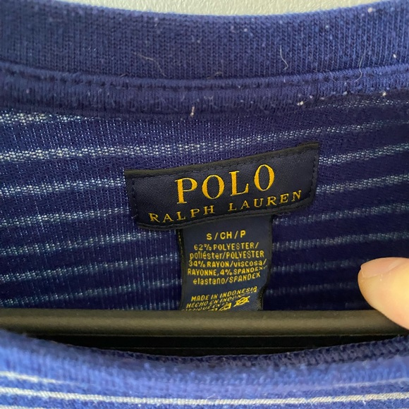 Stripe Short Sleeve T Shirt Blue Men’s Size Small - Picture 4 of 4